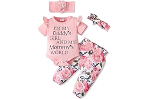 SUNNY PIGGY Newborn Infant Baby Girl Clothes Ruffle Romper Toddler Girl Floral Cotton Pant Sets Girls Clothing Outfit