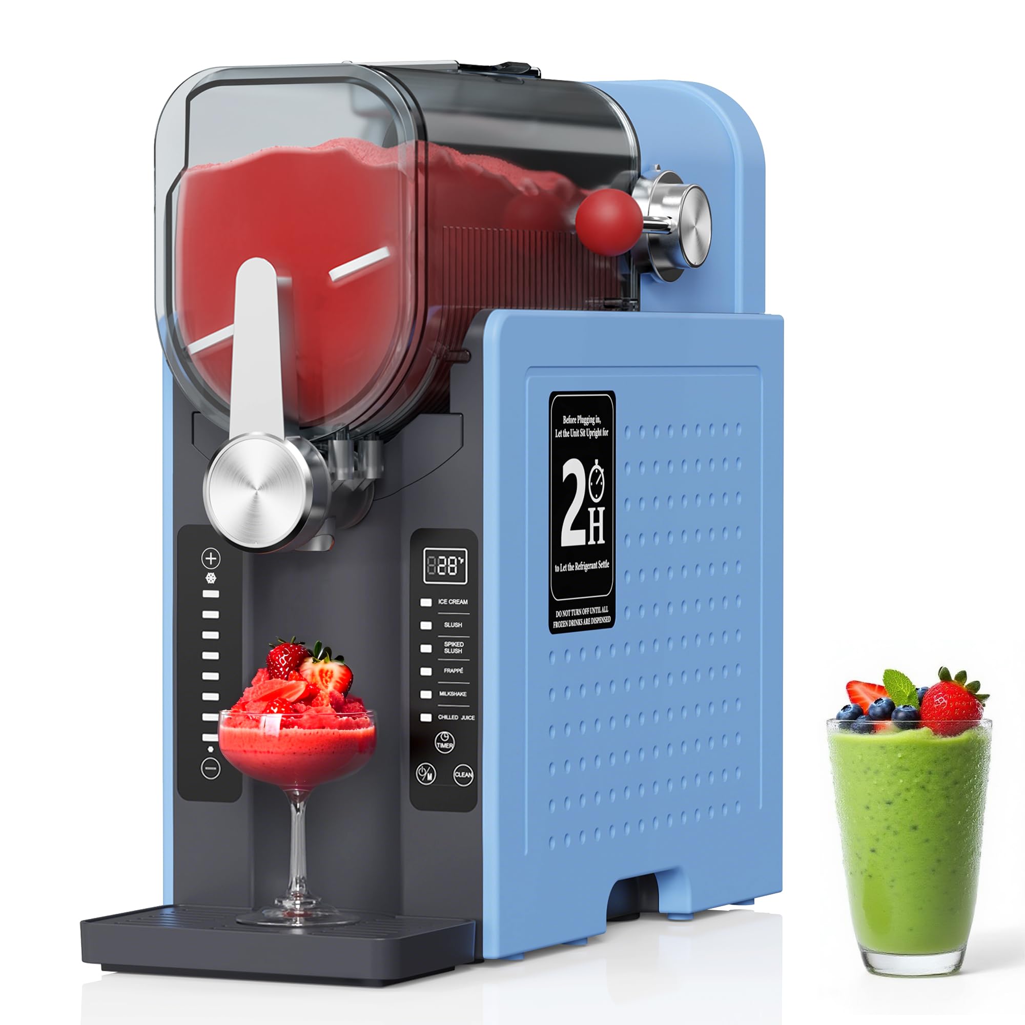 Photo 1 of WIZAURA Slushie Machine, Slushy for Home No Ice Need, Professional Frozen Drink Maker & Margarita Machine, 6 Presets for Milkshakes, Frappés, Slush, Ice Cream, Large Capacity. Blue