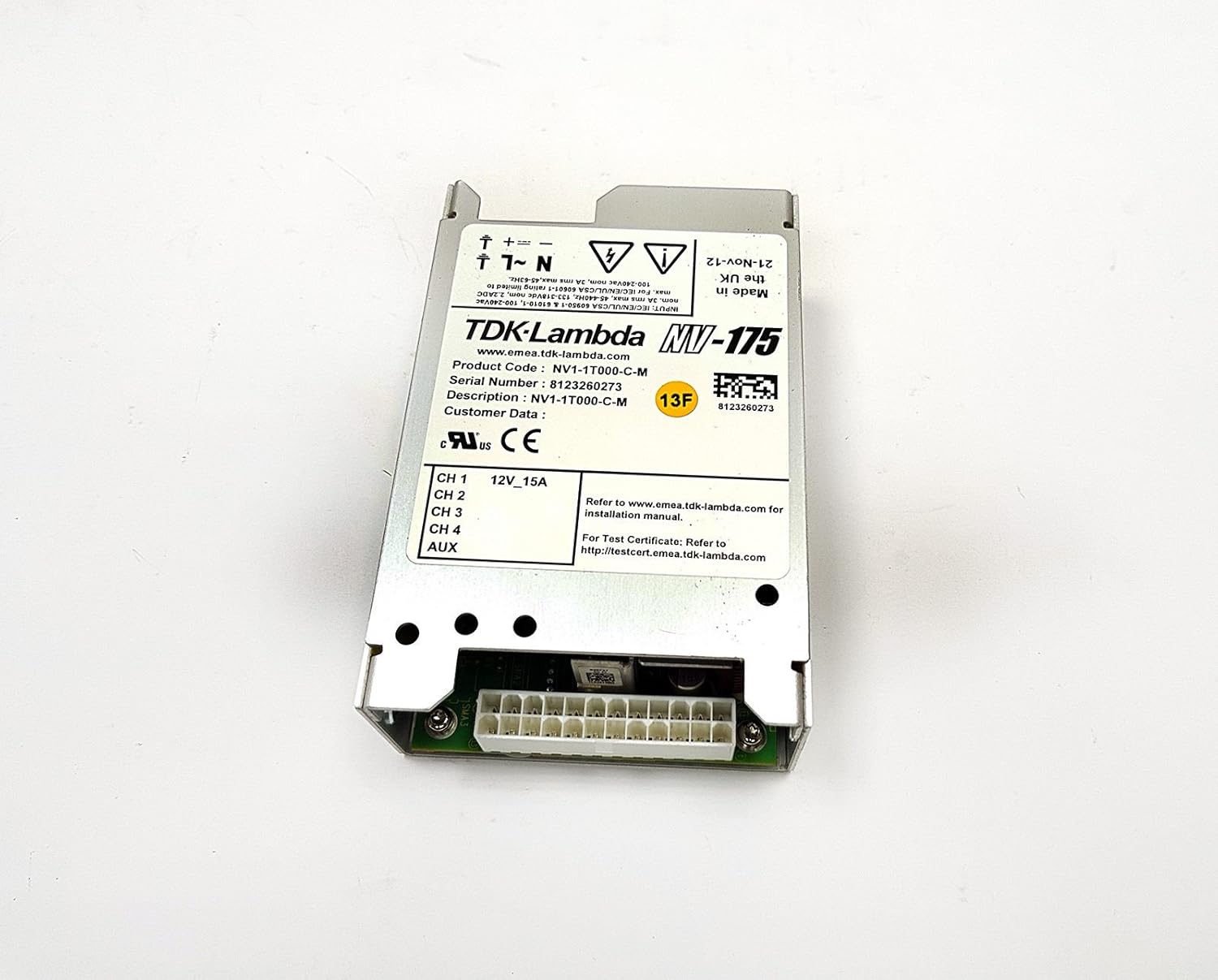 TDK-Lambda NV1-1T000-C-M AC/DC Power Supply 200 W, 12 V, 15 A - Electronic  Components - Amazon.com