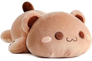 Onsoyours Cute Bear Plush Toy Stuffed Animal Bear Soft Anime Plush Pillow for Kids (Brown Bear, 12")