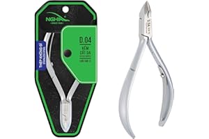 NGHIA Cuticle Nipper - D-04 JAW 14 | Stainless Steel | Durable and Sharp | Ergonomic Design | Grey Plated | Ideal for Salons and Home Use
