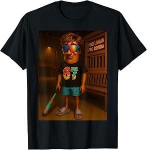 67 Ice Cream Drip Tung Tung Tung Sahur Brainrot Meme T-Shirt