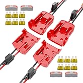 Power Wheel Adapter for Milwaukee M18 18V Battery, Power Wheels Adapters Converter Kit with Fuses & Wire Terminals, 12AWG Wire, Power Connector for DIY Rc Car Toys, Toys Robotics and Rc Truck (4 Pack)