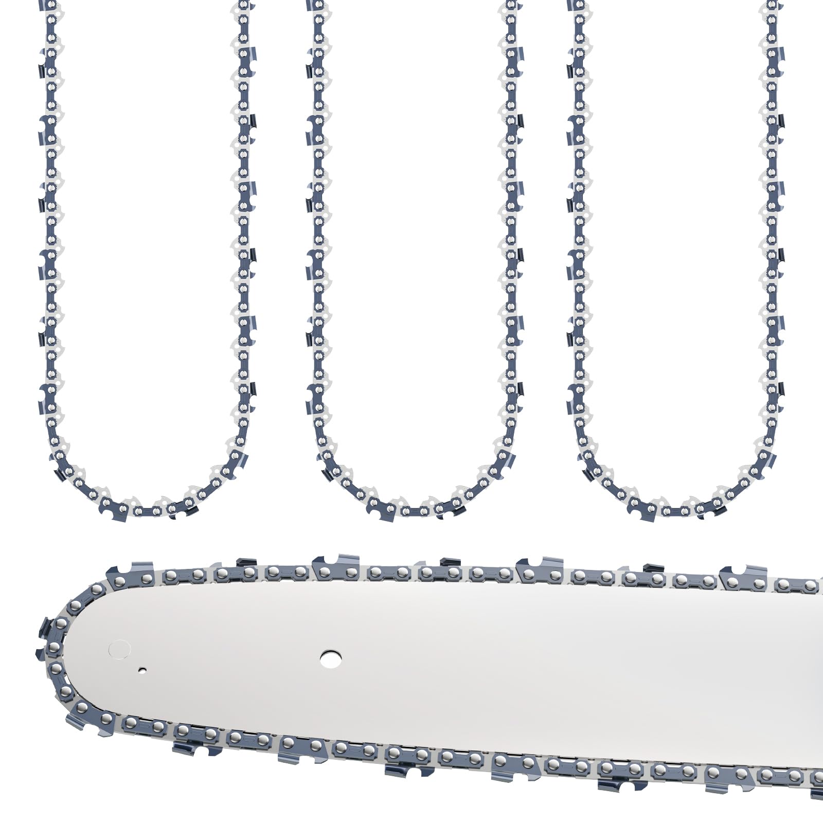 Photo 1 of 16" Chainsaw Chains Replacement for Makita XCU03,XCU04,XCU09,DUC400,EA3200S,EA3201S,EA3500S, EA3501S,GCU03Z,E-00240 Saw Chains 56 Drive Links,3/8" LP Pitch,0.043"Gauge,Chain Saw Blade (3 Packs)