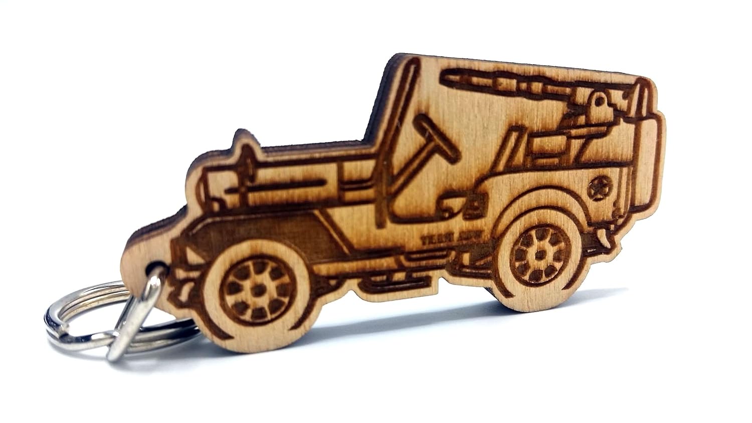 Amazon Azzy s Design Works Wooden Engraved Jeep Keychain Made In 