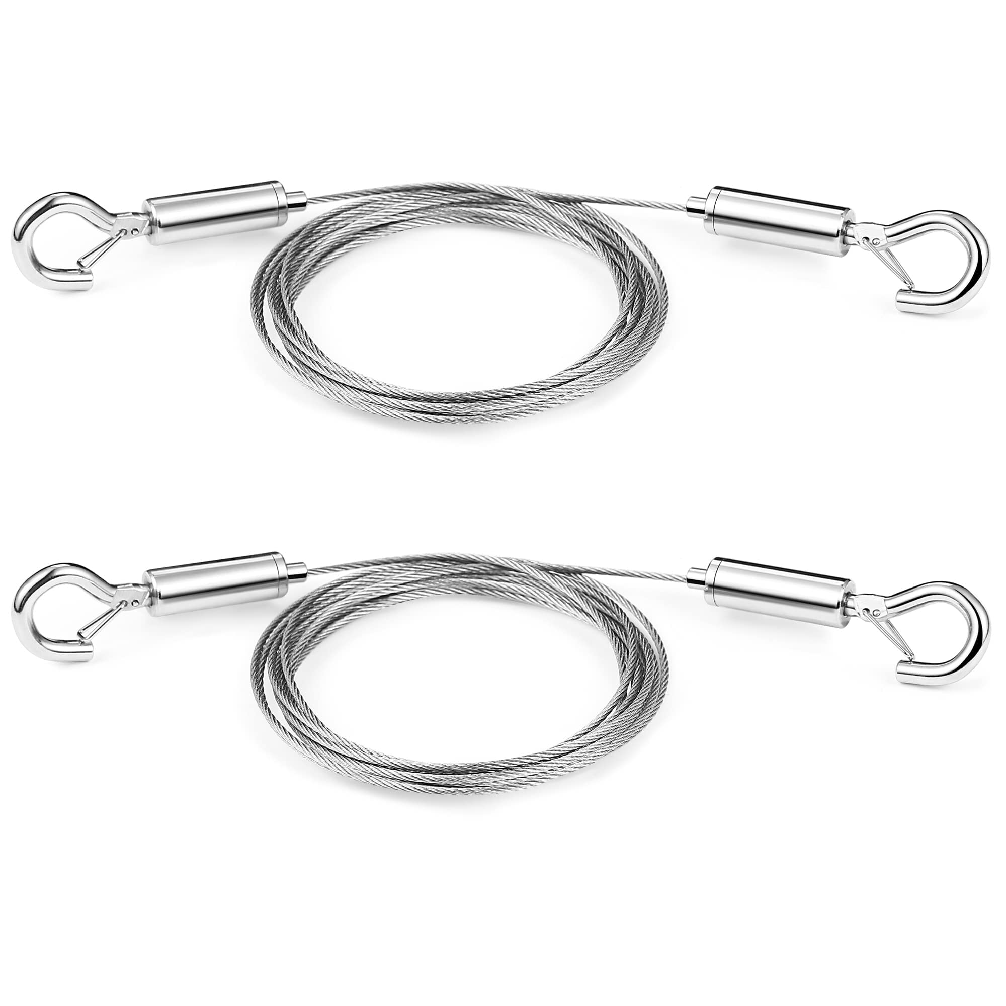 Photo 1 of SIDENUO Adjustable Picture Hanging Wire 2PCS Mirror Frame Kit 2m x1.5mm Heavy Duty Stainless Steel Rope for Mirror Hanging Hardware,Light Lamp,Billboards,Basket Flowerpot Hold Up to 20kg
