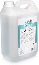 Safe Hands Hand Sanitiser Gel Alcohol Free 5 Litre Star Brite UK view 9