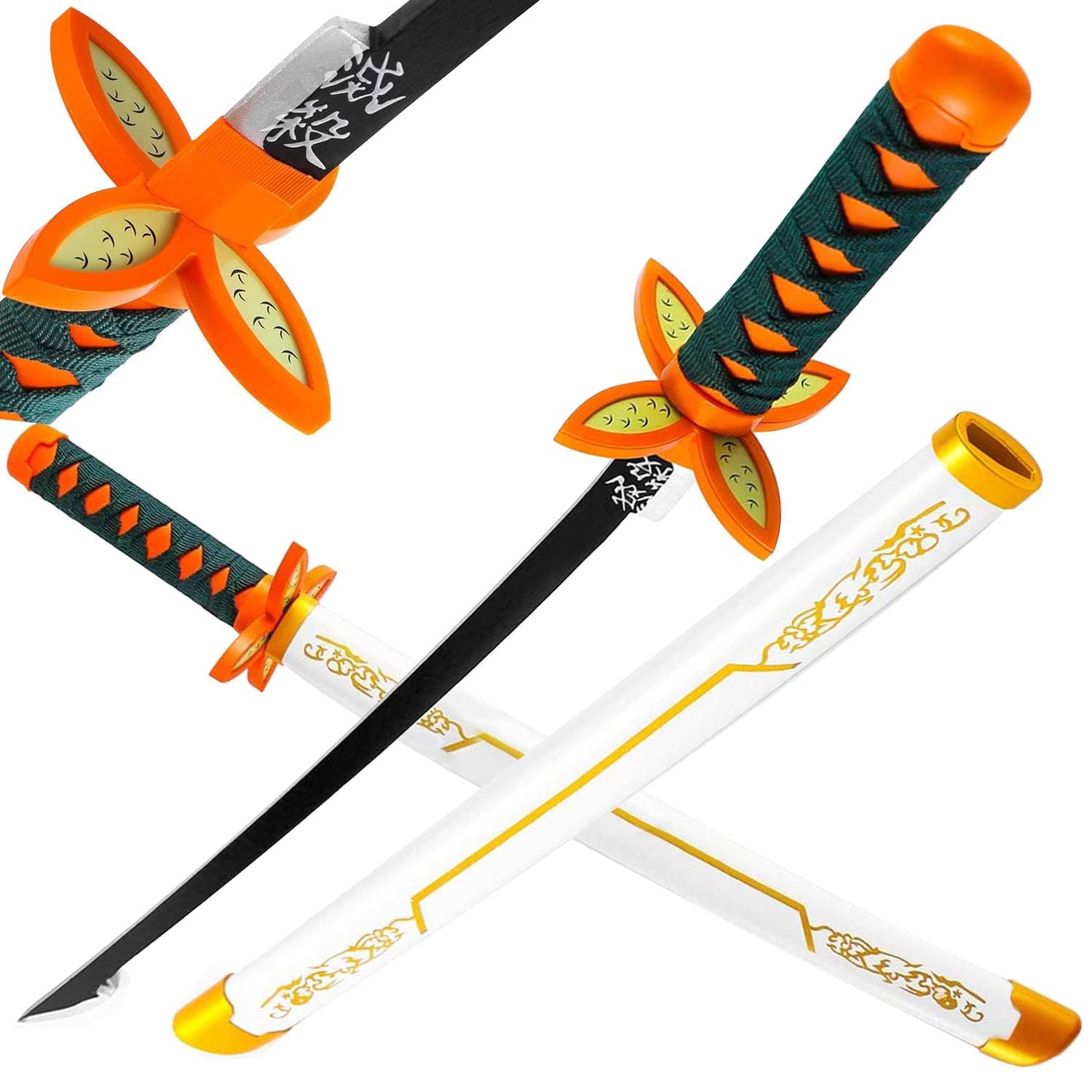 Loocaa Animes Sword - Stocking Fillers Bamboo Sword Gifts for Kids Teenager Boy Cosplay Sword Christmas Halloween Party Anime Tanjiro - Size 76 cm For Child (Kochou Shinobu)