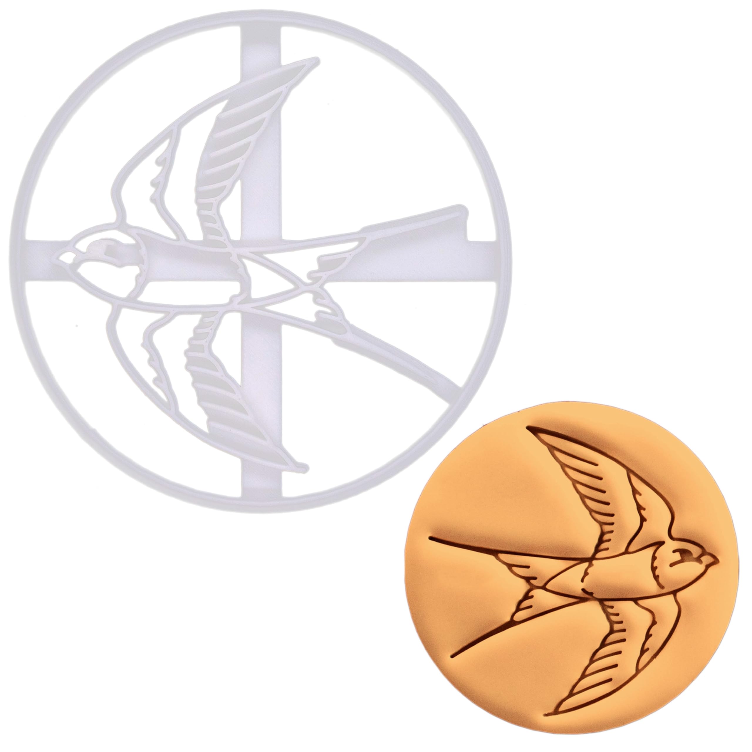 BAKERLOGY Swallow Bird Cookie Cutter - Detailed Biscuit Cutter Design for Baking and Crafts, Ideal on Fondant, Dough, Clay