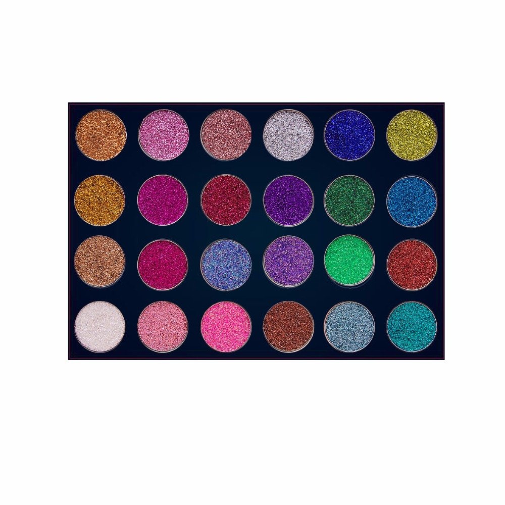 Kaidifangte 24 Color Matte Shimmery Flash Diamond Glitter Eye Shadow Palette