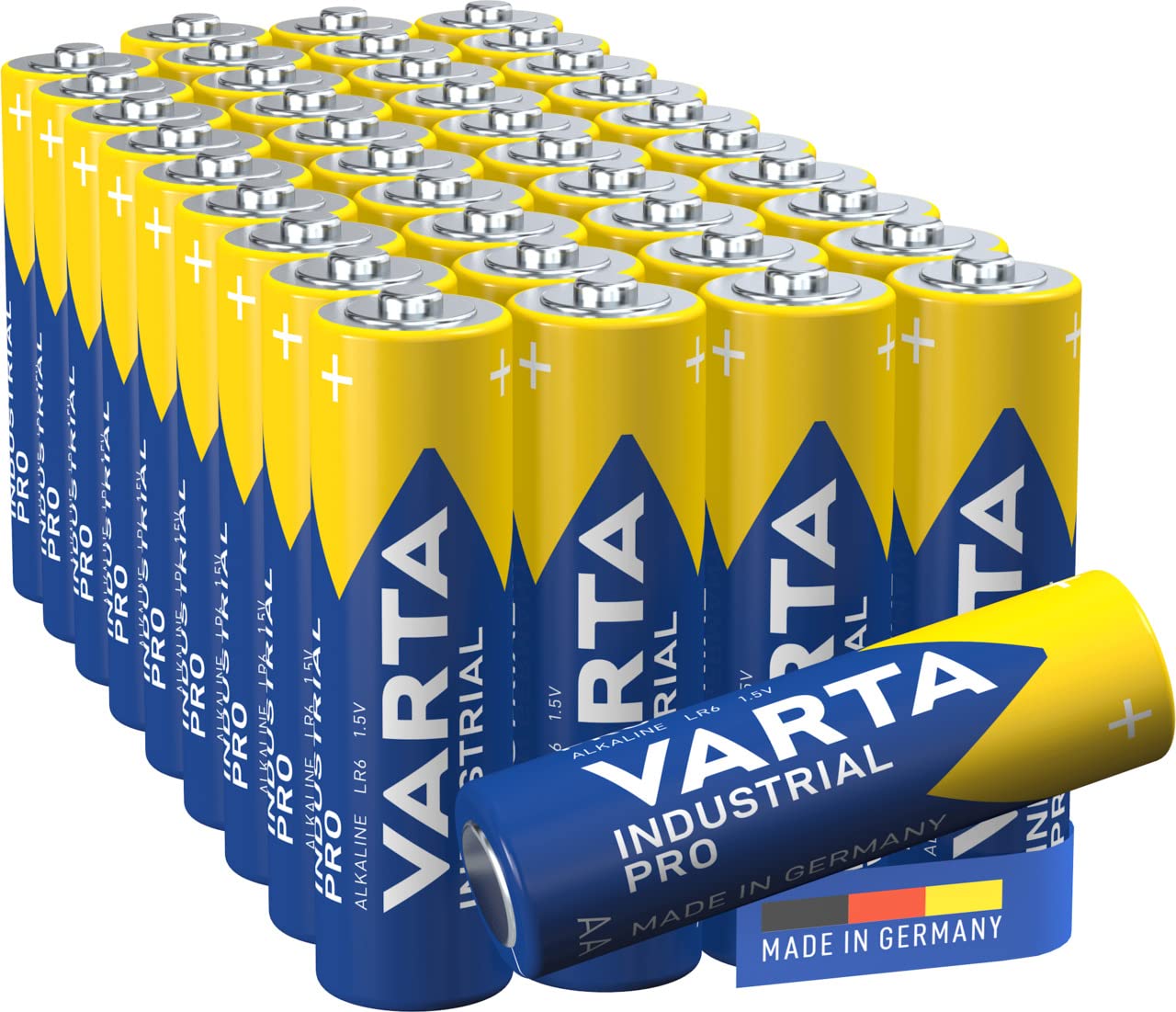Varta Piles Aa, Lot De 40, Industrial Pro, Batterie Alcaline, 1,5V, Pack De Stockage En Emballage Écologique, Made In Germany [Exclusif Sur Amazon]