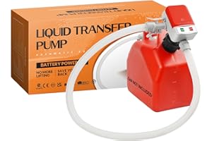 Battery Powered Fuel Transfer Pump/Portable Automatic Siphon Gas Pump for Gasoline Diesel Fuel Fluid Liquid with Auto-stop Fl