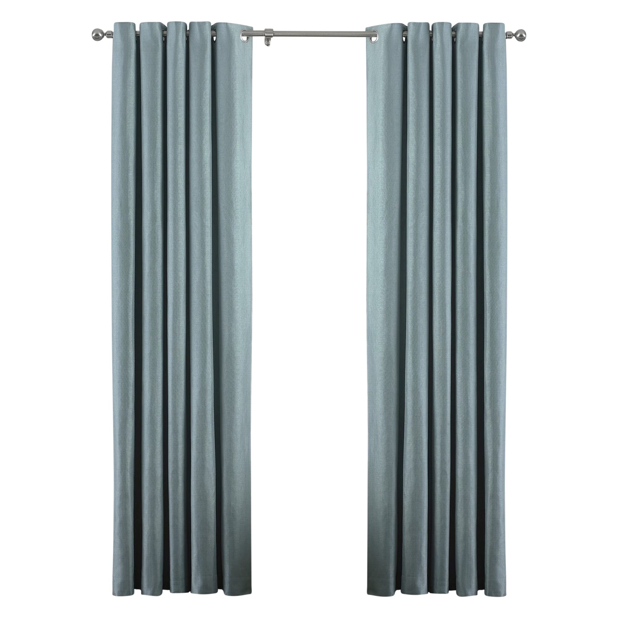 Riva Paoletti Atlantic Ringtop Eyelet Curtains (Pair), 168cm x 183cm, Duck Egg Blue