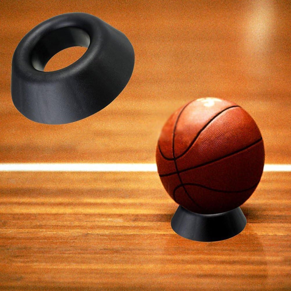 Ball Display Stand Rugby Ball Stand Basketball Football Soccer Rugby Plastic Display Holder (Black): Sports & Outdoors