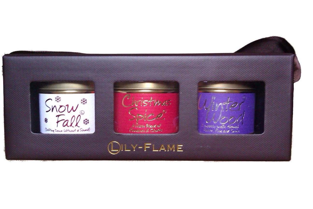 Lily Flame Mini Tins Set Christmas Selection 1