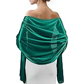 Sofier Satin Shawl Wraps for Women Evening Dresses Wedding Bridal Party Silky Scarf Formal Cover Up Bridesmaid Gifts