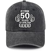 50th 60th 70th 75th 80th Birthday Gifts for Men, Vintage Birthday Gift Ideas Baseball Caps, Funny Birthday Hats