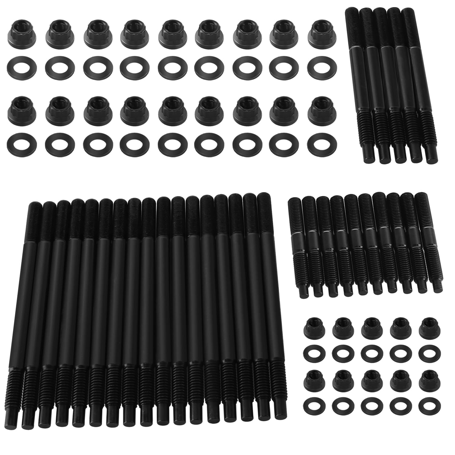 Photo 1 of 12-Point Cylinder Gasket Bolts and Nuts Engine Head Stud Kit Compatible with 97-03 Chevy LS1 LQ9 LS6 4.8L 5.3L 5.7L 6.0L