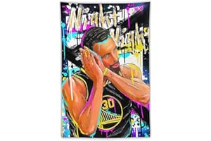 KCQXMCPD Steph Curry Night Night Basketball Tapestry Basketball Flags For Room Wall Hanging Art Decorative Teen Boys Bedroom College Dorm Decor Party Backdrop Gifts 40"x60"