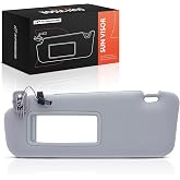 A-Premium Left Driver Side Sun Visor Compatible with Mazda CX9 2010-2015 | Gray Color, with Vanity Mirror, with Sliding Extension, Replaces TDY1‑69‑320, Easy Installation, Blocks UV rays