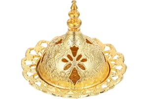 GLEAVI Myrrh Charcoal Incense Resin Burner Zinc Alloy Aroma Stove with Creative Design for Desktop Home