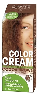 SANTE Naturkosmetik Color Cream Pflanzenfarbe Cocoa Brown, Intensiver Braunton, Gebrauchsfertige Cremeformulierung, 150ml