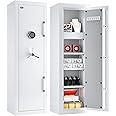 TIGERKING Fireproof Safe with Digital Lock, 8.12 cu.ft Heavy Duty Large Jewelry Safe Box for Home Business Office, White