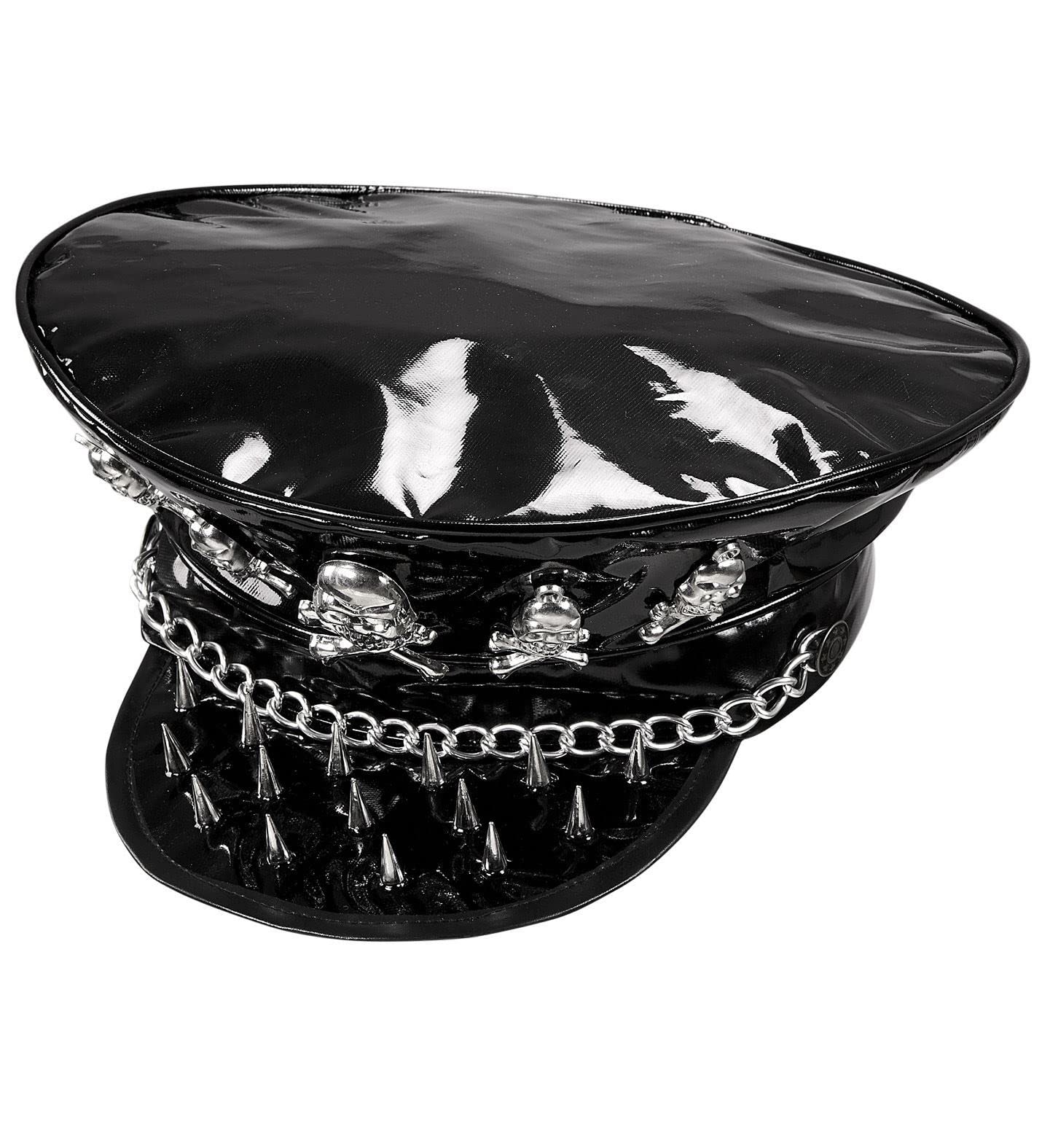 Widmann 75720 ? Rocker Cap with Rivets, Skulls and Chain, One Size