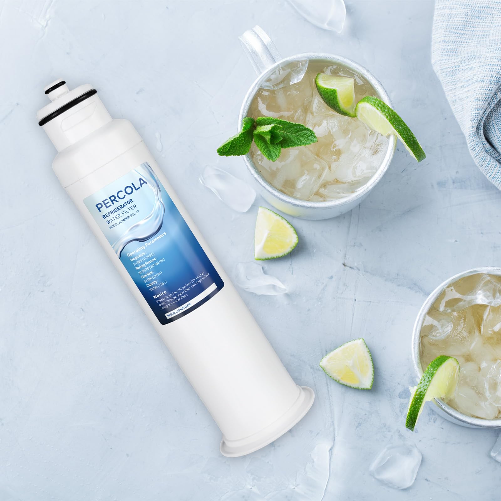 HX2017FR-A/HX2017F-A Water Filter, Compatible with Hisense® HRF266N6CSE1, HRF266N6CSE, HRF209N6CSE, HRF254N6TSE, HRF254N6DSE Twist-In Refrigerator Models (1 Pack)
