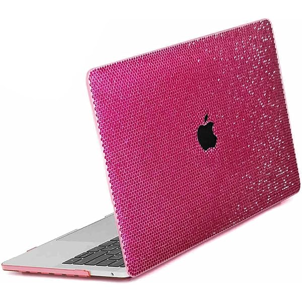 Rhinestone Macbook Case Pink Glitter Case Compatible With MacBook