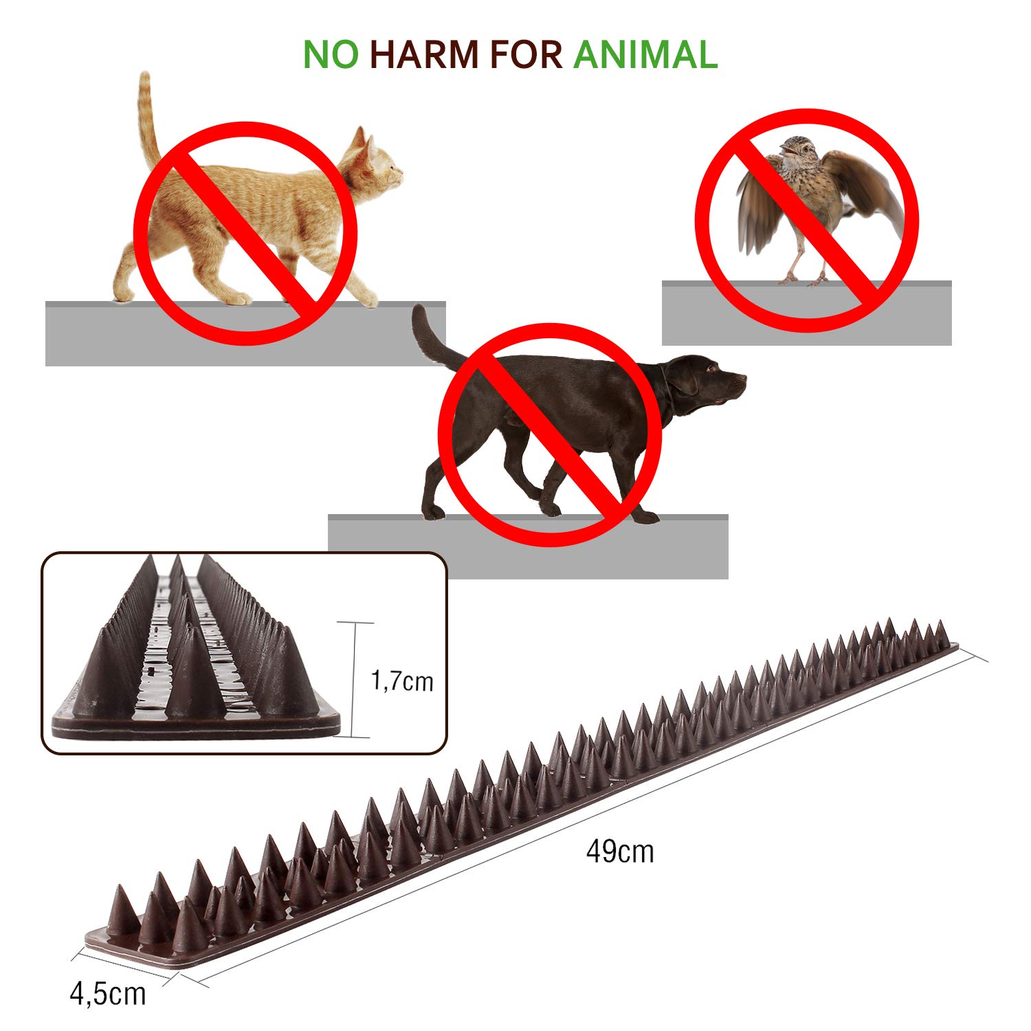 10 49cm 490cm Lang L X B X H Forever Speed 10pcs X Taubenabwehr