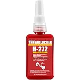 ESKONKE Red Thread Locker 272 Nuts &amp; Bolts Locker High Strength Permanent Locking 1.69 Fl oz Threadlocker Lock Tight &amp; Seal Fasteners Anaerobic Curing Metal Glue (272)