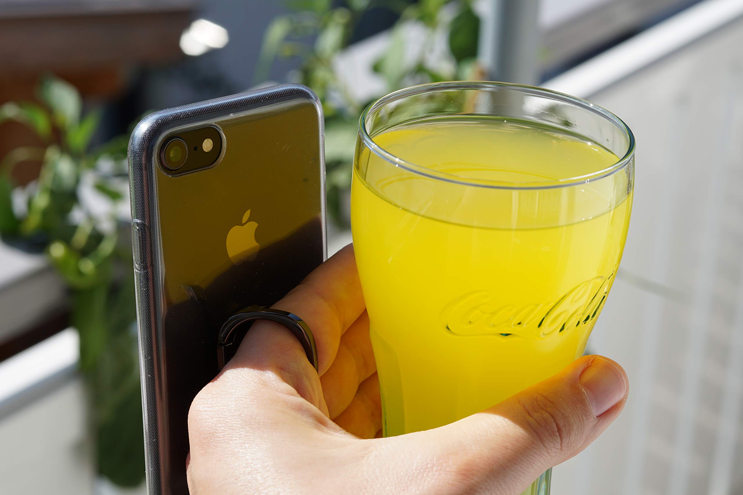 DoJuScho Smartphone Ring 360° drehbahre Fingerhalterung Smartphone Ständer Halter Ringhalterung Auto Selbstklebend für Optimale Einhandbedienung Selfi Handyhalterung (Schwarz)