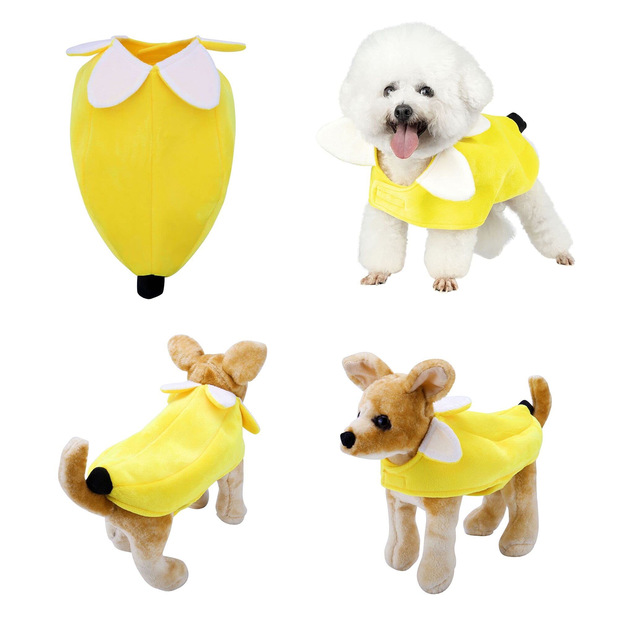 Yoption Dog Cat Banana Pet Costumes, Halloween Pet Puppy Cosplay Dress Hoodie Funny Clothes(M)