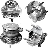 Detroit Axle - 4pc Wheel Bearing and Hubs Assembly for Chevy Cruze 2013-2015, Cruze Limited 2016, 5-Lugs w/ABS [15" inch Wheels] 4 Front Rear Wheel Bearing and Hubs 2014 Replacement