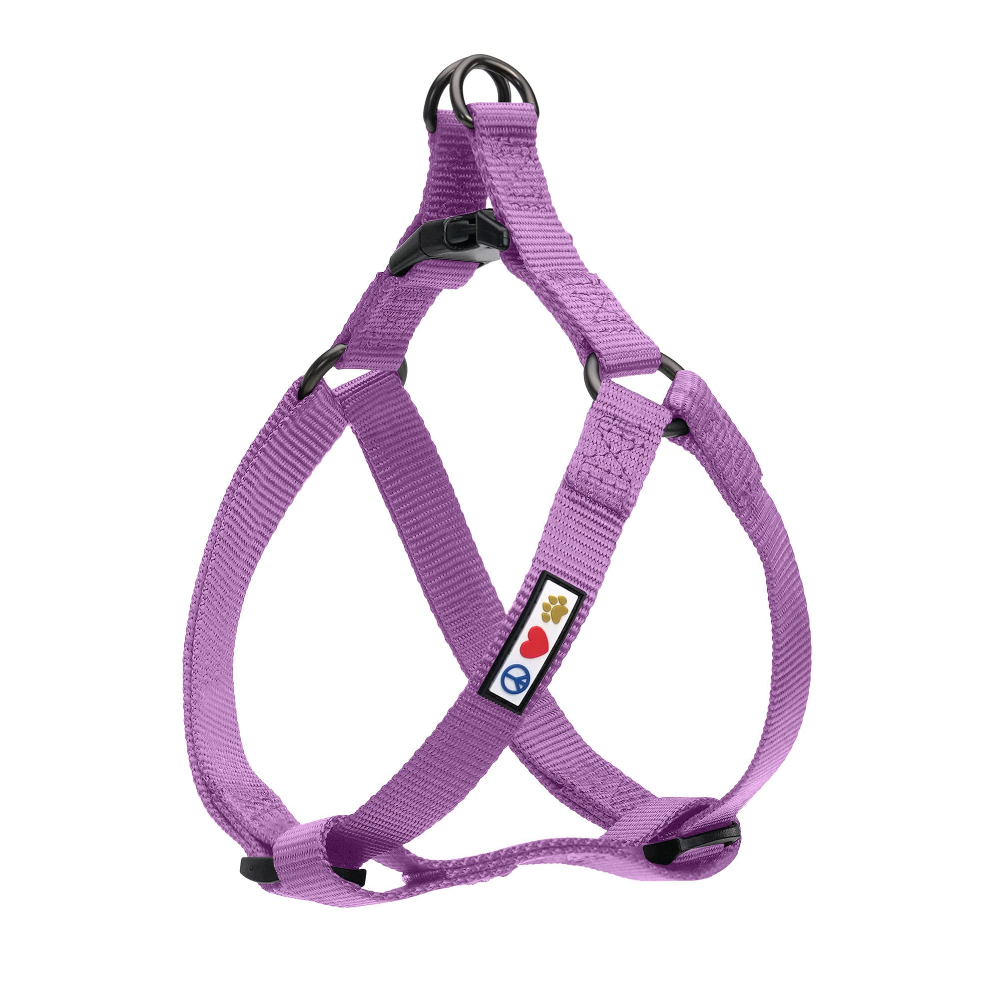 Pawtitas Small Dog Harness - Adjustable No Pull Harness for Dogs - Solid Color S Orchid Purple