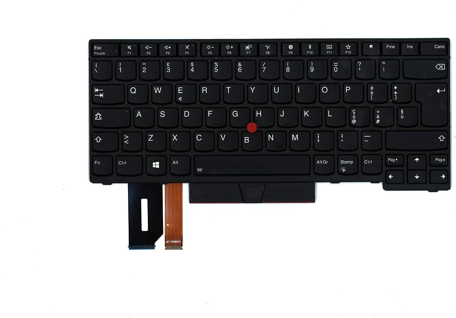 replacement Lenovo T480s black, IT backlit keyboard for Lenovo Thinkpad T480s, T490, E490, L480, L490, L380, L390, L380 Yoga