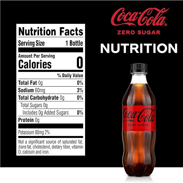 COKE ZERO SUGAR DIET SODA SOFT DRINK, 16.9 FL OZ 6PK