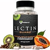 KaraMD Lectin Guard | Colon Cleansing Lectin Blocker | Slippery Elm, Bladderwrack, Sodium Alginate, Okra, Kiwi & Papaya | Gut Health for Women and Men, Gluten Free 30 Capsules