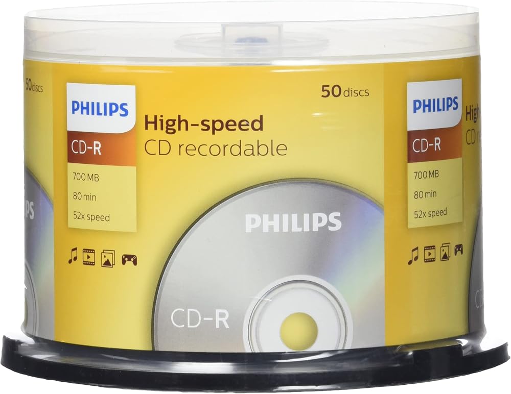 Philips CDR-80 (52x) 50pk Spindle CD-R Media