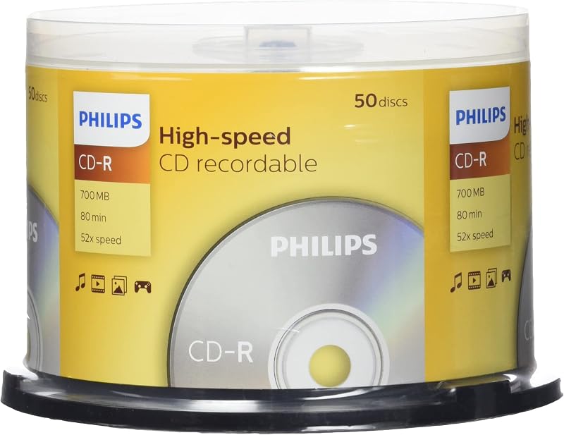 Philips CDR-80 (52x) 50pk Spindle CD-R Media