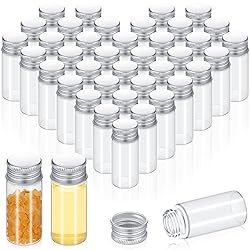 Didaey 100 Pcs Vials Clear Mini Glass Bottles with