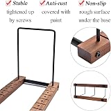 Yorkmills Vinyl Record Storage Rack Solid Walnut Display Shelf 50 LP Albums view 3