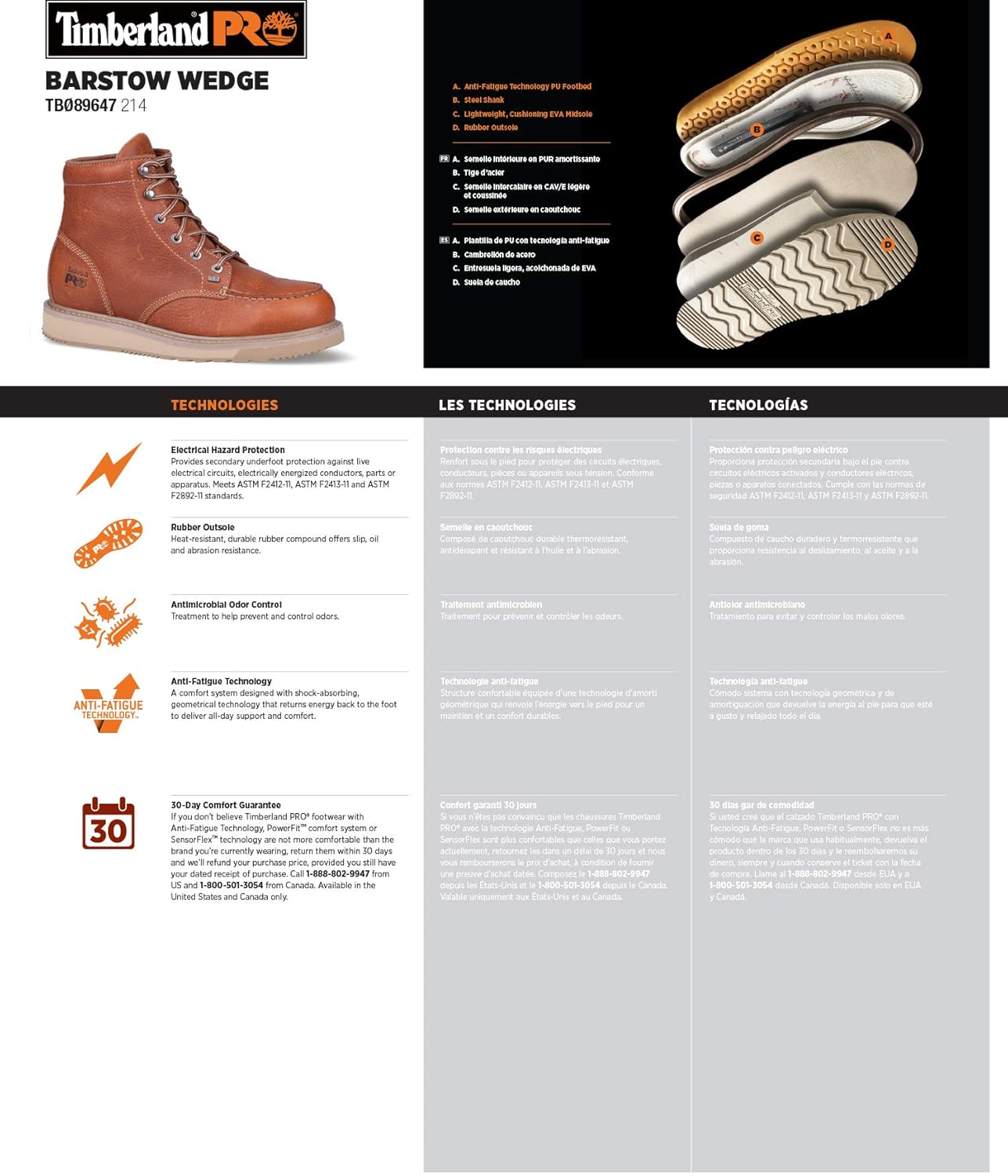 timberland pro men's barstow wedge work boot