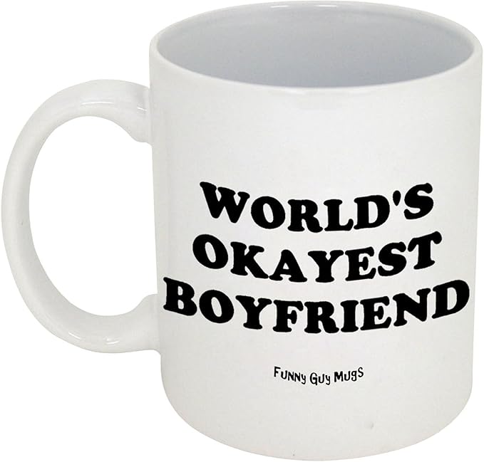 world's okayest boyfriend mug