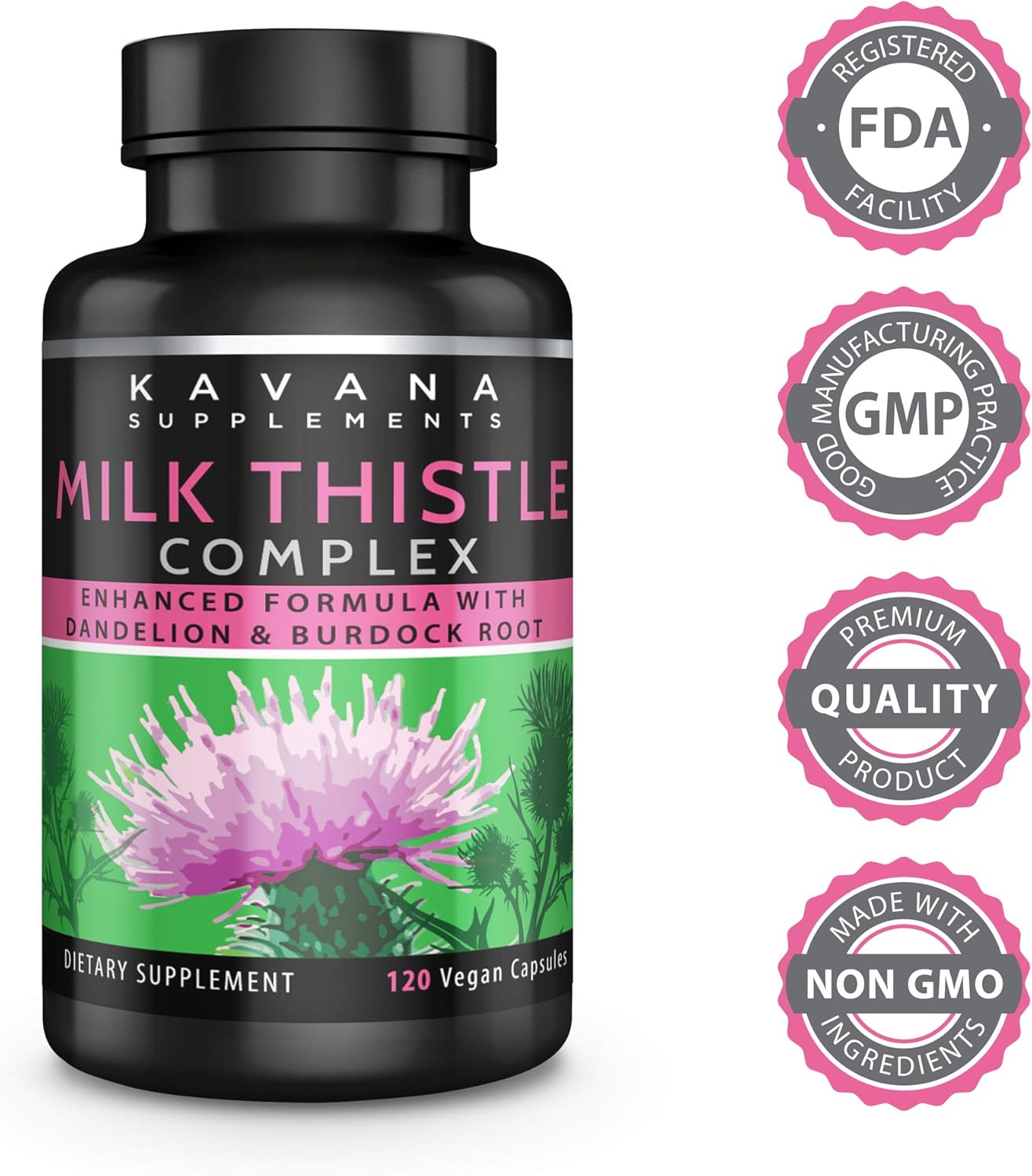 Milk Thistle Complex Supplement with Burdock Root and Dandelion to