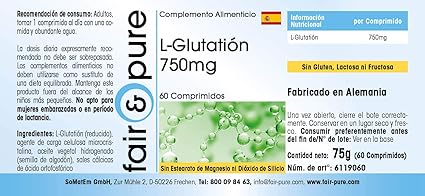 L Glutathione 750 Mg Reduced Vegan High Dose No Magnesium Stearate 60 L Glutathione Tablets Amazon De Drogerie Korperpflege