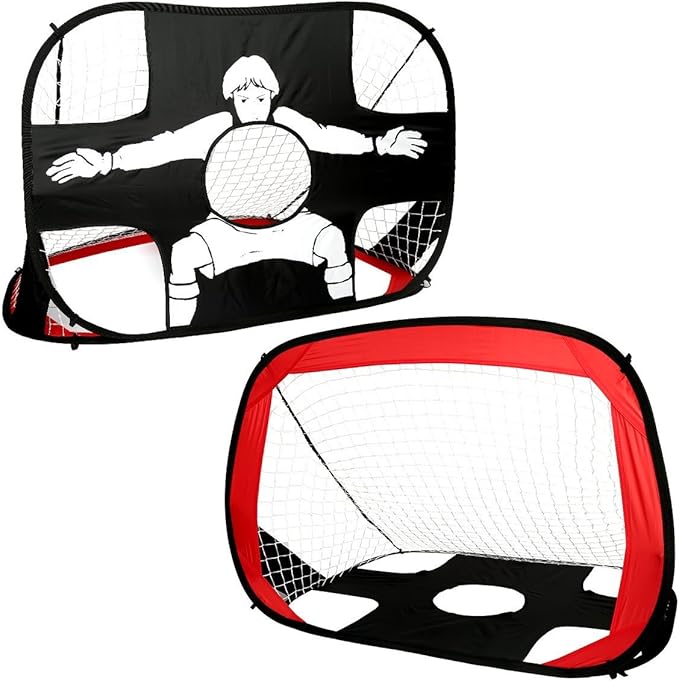 Livememory Kids Football Nets 2 in 1 Pop Up Goals Kids Football Goal