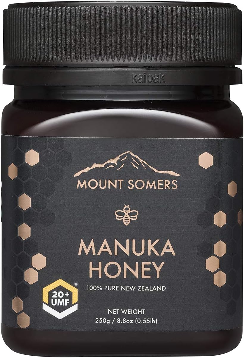 Mount Somers UMF 20+ (MGO 829+) Raw Manuka Honey I New Zealand's Pure Manuka Brand I Authentic, Unpasteurized, Non-GMO Superfood I Premium Grade I 8.8 oz