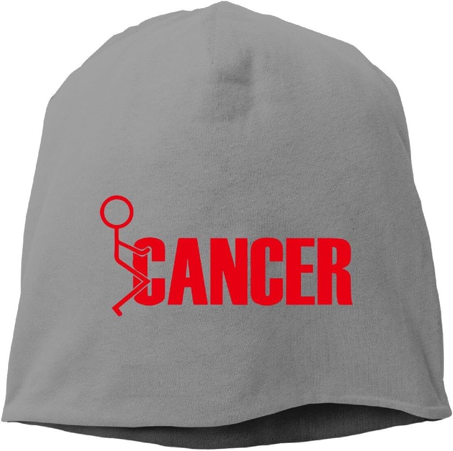 ROCYK Fuck Cancer Stick Figure Vinyl Decal Skull Cap Black One Szie With Unisex